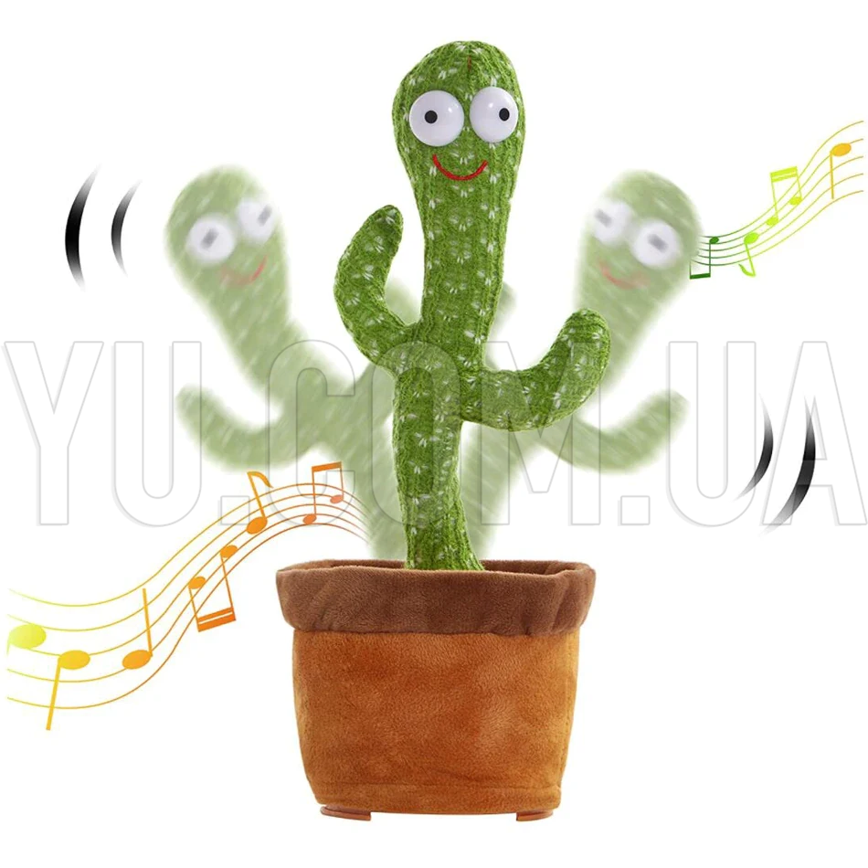 Танцюючий та співаючий кактус із підсвічуванням Dancing Cactus 120 пісень Танцюючий та співаючий кактус із підсвічуванням Dancing Cactus 120 пісень